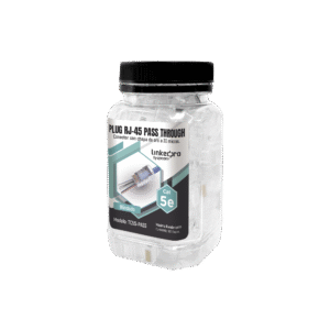 Bote con 100 Plugs Pass through RJ45 Cat5e BLINDADO