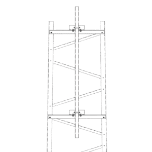 Brazo para Sección #2 Torre Titan con Herrajes y Mástil de 6' (1.8m).