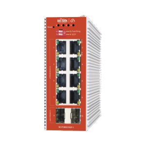Switch L2+ PoE Industrial / Administración Cloud-Web-CLI / 8 Puertos PoE af/at 100/1000 Mbps / 2 Puertos SFP Gigabit / Presupuesto PoE 120 W / Protocolo ERSP (redundancia enlaces)