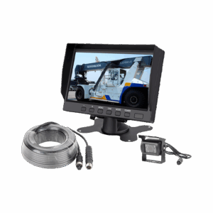 Sistema Profesional de Cámara de Reversa y Monitor Alámbrico para Vehículos de Trabajo y Montacargas